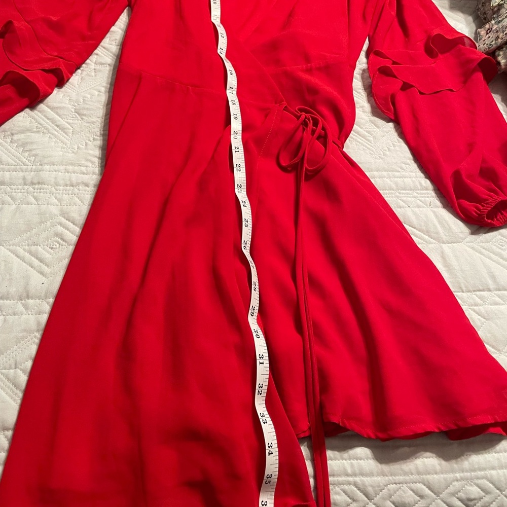 Attic Salt Vibrant Red Long Sleeve Dress - Picture 9 of 9